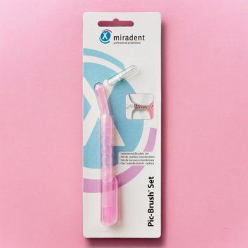 Інтердентальна щітка Pic Brush Set - Pink, (Miradent) 631003 фото