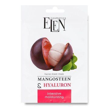 Інтенсивна тканинна маска для обличчя ELEN cosmetics Mangosteen&Hyaluronic Acid, 25 мл 4828185223942 фото