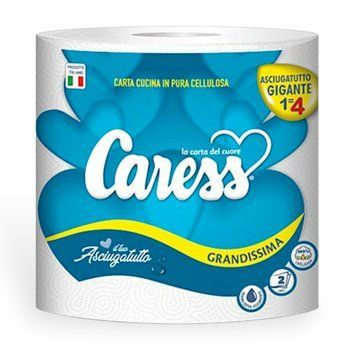 Паперові рушники CARESS GRANDISSIMA, 2 шари, 1 рулон 💎 8054529250653 фото